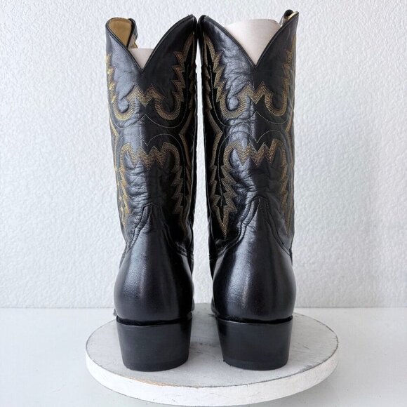 NEW Rod Patrick Mens Cowboy Boots Size 16.5 D Black Buffalo Western Round Toe - Picture 4 of 13